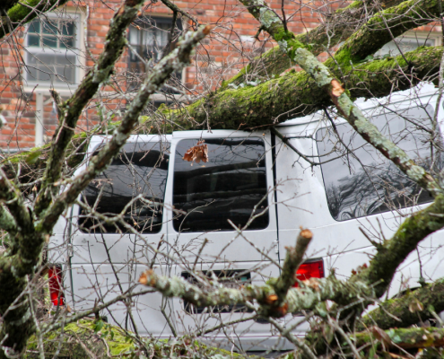 towing in bad weather